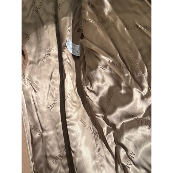 New MAX MARA Iconic Manuela Belted Wrap Coat Trench Tan Camel Hair US 16 $3650 - Picture 10 of 12